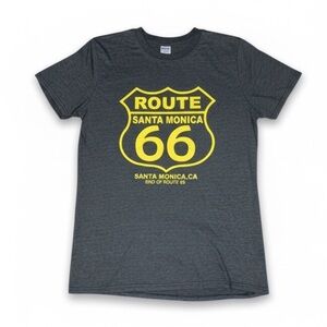 ROUTE 66 Gildan Women’s Grey T-Shirt Soft Style Size Medium